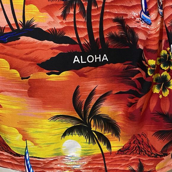 La La Leela Hawaiian Shirt Aloha 100% Terivoile Button Up Short Sleeve  Size S - Picture 5 of 11